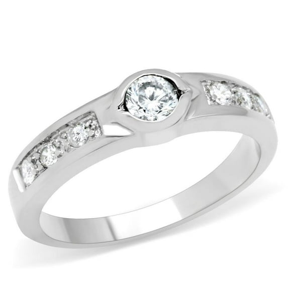 Silver Womens Ring Anillo Para Mujer Stainless Steel Ring Bezel