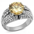 thumbnail image 1 of Silver Womens Ring Anillo Para Mujer Stainless Steel Ring with AAA Grade CZ in Champagne Biella, 1 of 4