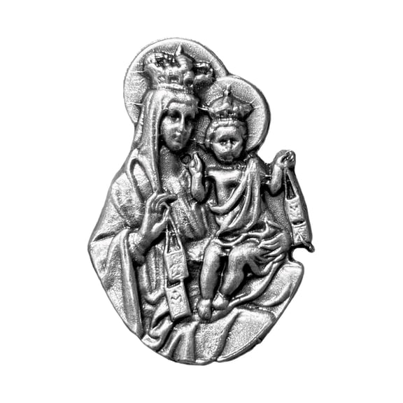 Silver accent catholics lapel pins