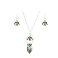 thumbnail image 1 of Silver and Turquoise Thunderbird Dream Catcher Necklace and Earring Set, 1 of 7