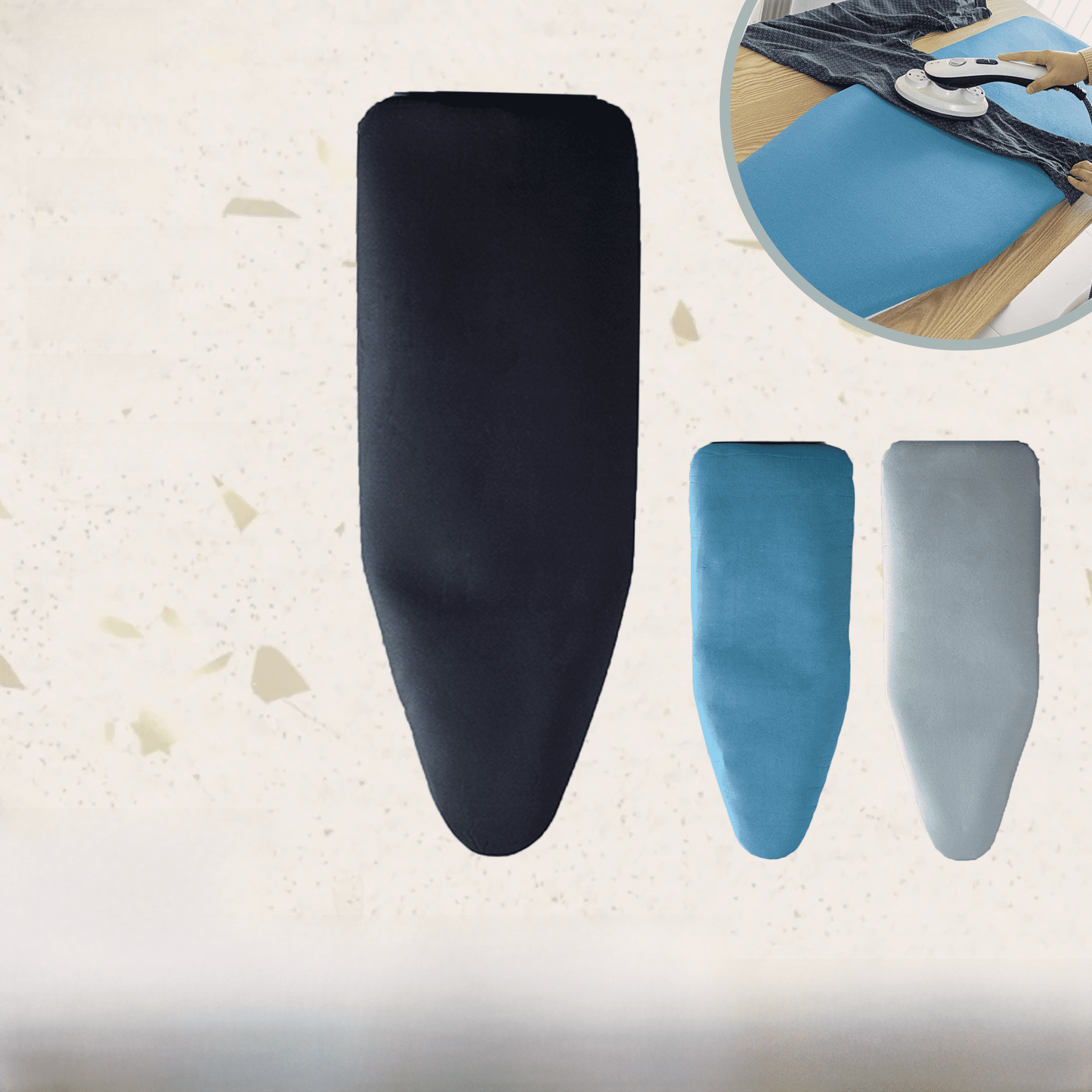 Silvercoated ironing board cover Velcro ceramic silicone coating high