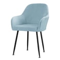 thumbnail image 1 of Silver fox velvet fabric stretch home hotel dining chair high armchair cover, 1 of 5