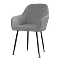 thumbnail image 1 of Silver fox velvet fabric stretch home hotel dining chair high armchair cover, 1 of 6