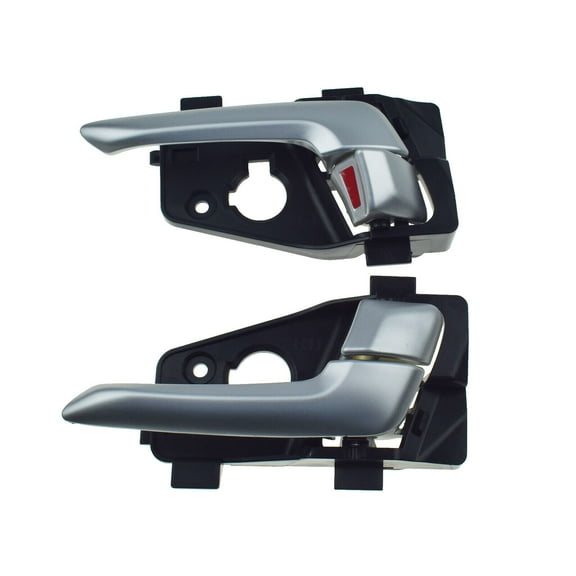 Silver front left and right interior door handles for Kia Picanto 2011-2016-