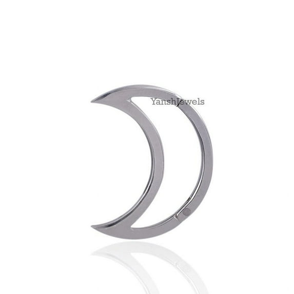 Silver moon enhancer push lock jewelry