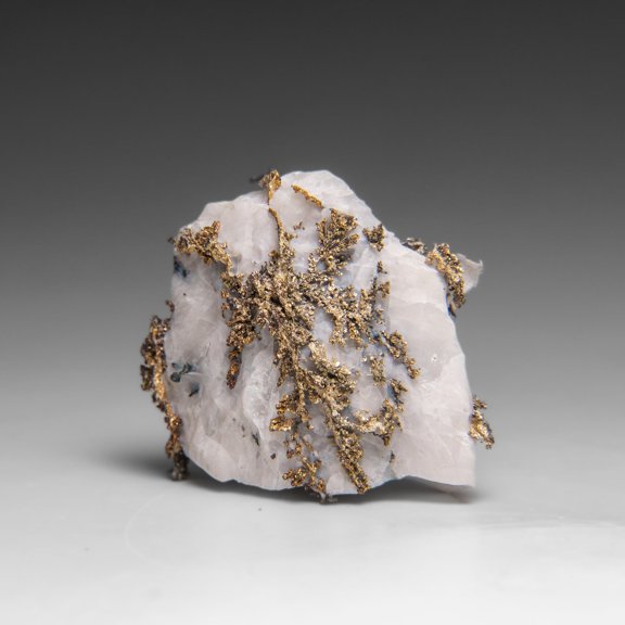 Silver on Calcite Crystal Cluster Matrix From Bouismas Mine, Zagora, Morocco