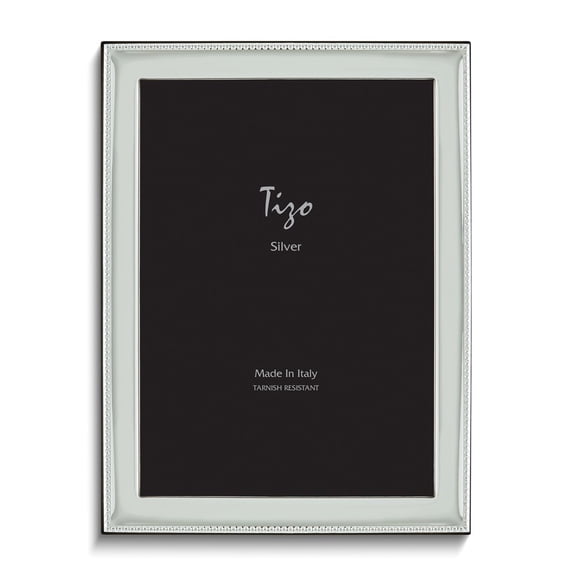 Silver-plated Beaded Edge 5x7 Frame