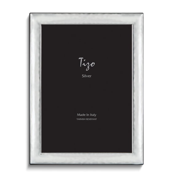 Silver-plated Hammered Rounded 4x6 Frame