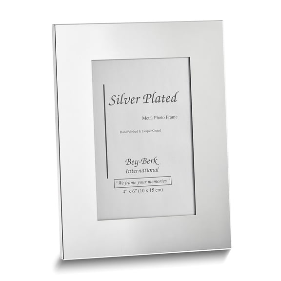 Silver-plated Lacquer-coated 4x6 Wide Edge Photo Frame QGM18350