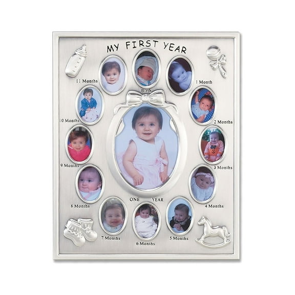 Lawrence Frames Silver Plated My First Year Picture Frame 830080