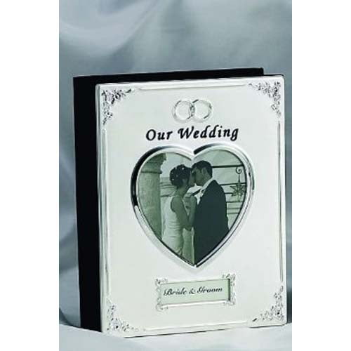 Leeber Silver Plated Wedding Album, 6.75", For 4x6" Photos