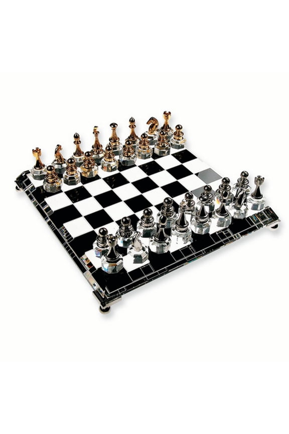 Silver-plated and Gold-plated Crystal Chess Set QGL5797