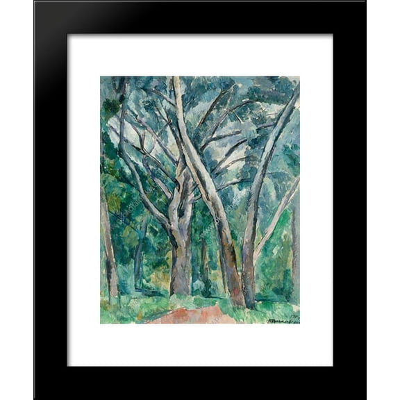 Silver poplar trees 20x24 Framed Art Print by Pyotr Konchalovsky