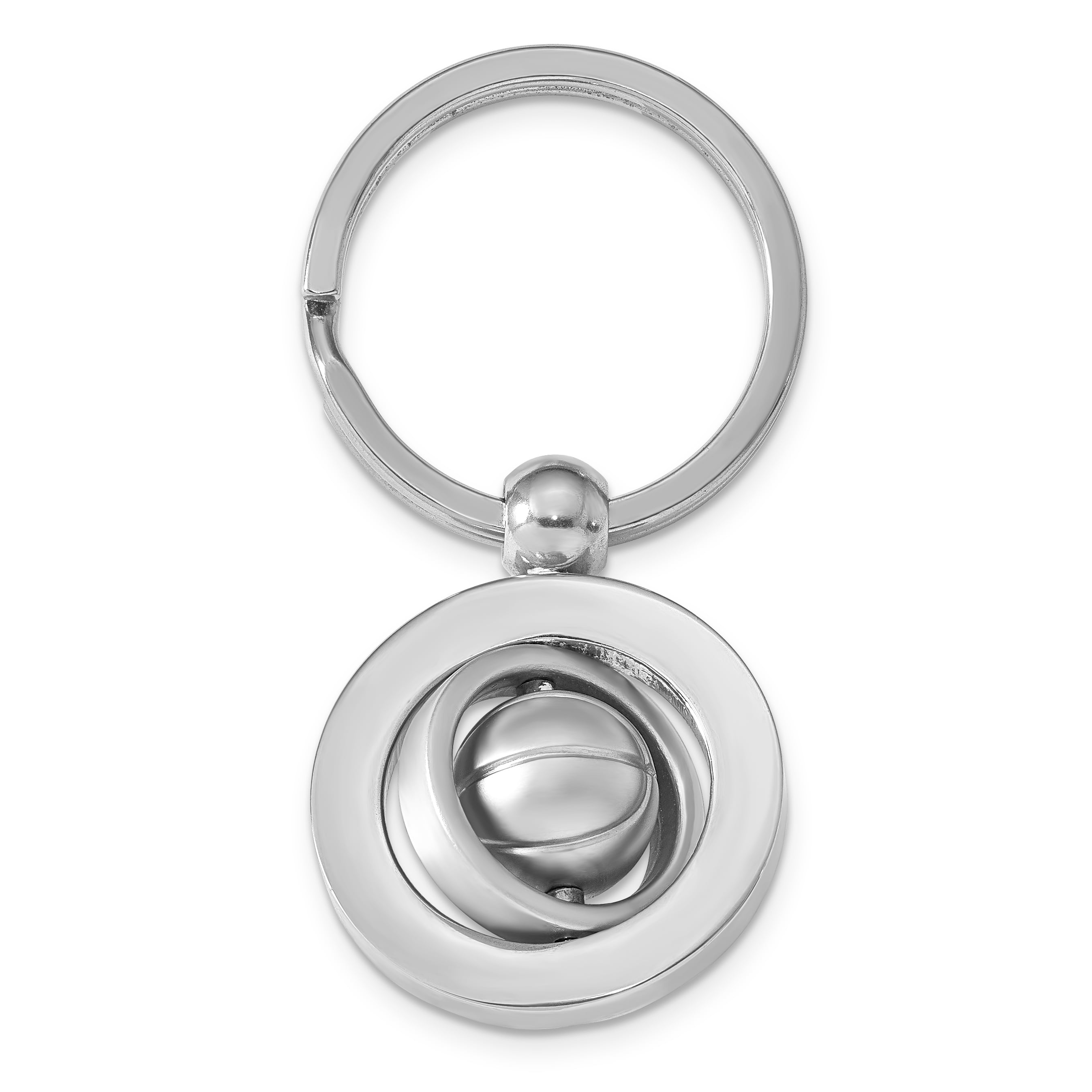 Silver Oval with Crystal Keychain