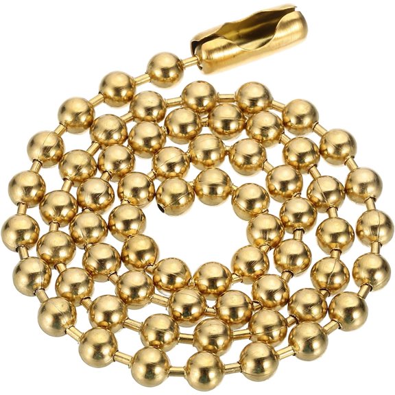 Silver-tone Beaded Chain Necklace, Titanium Steel Bead Ball Necklace Y2K Punk for Women Men Gift