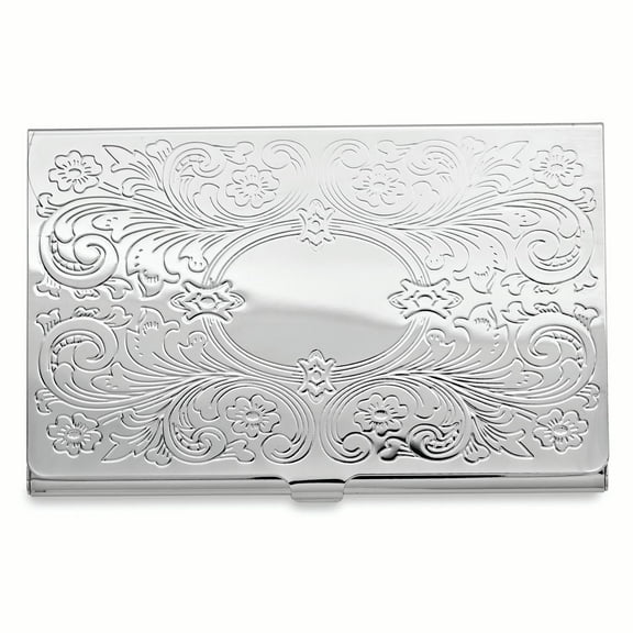 Silver-tone Business Card Case