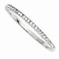 thumbnail image 1 of Silver-tone Clear Epoxy Stones Bangle Bracelet - 27.0 Grams - Measures 5.3mm Wide, 1 of 3