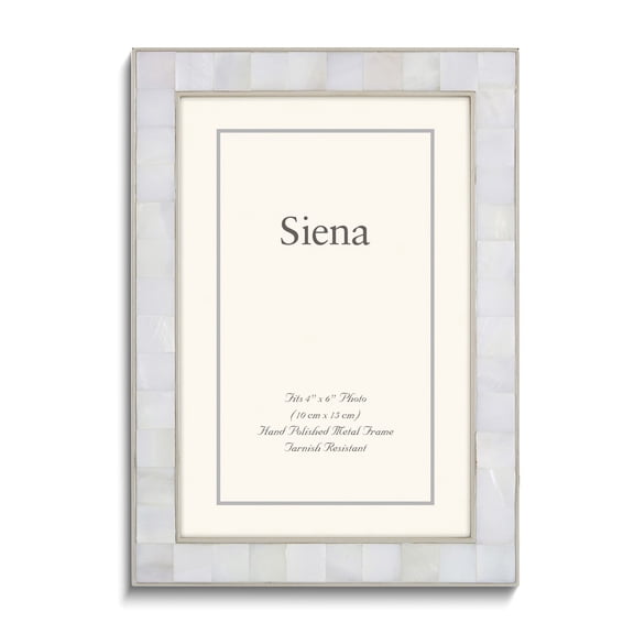 Silver-tone Mother of Pearl 4x6 Frame QGM22469