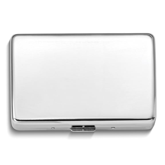 Silver-tone Plain (Holds 16) Multi-use/Cigarette Case QGM20778