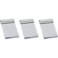 thumbnail image 1 of Set of 3 Brushed Metal Business Card Case Holders With Bar Closure Mechanism (Vertical, Silver), 1 of 4