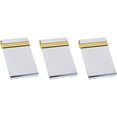 thumbnail image 1 of Set of 3 Brushed Metal Business Card Case Holders With Bar Closure Mechanism (Vertical, Silver Gold), 1 of 4