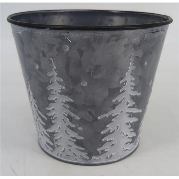 Silver with White Trees Planter
