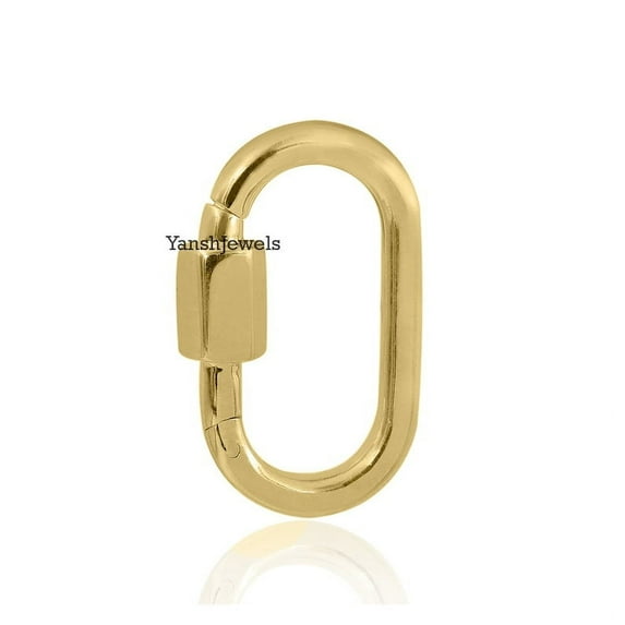Silver yellow gold plated screw push lock jewelry