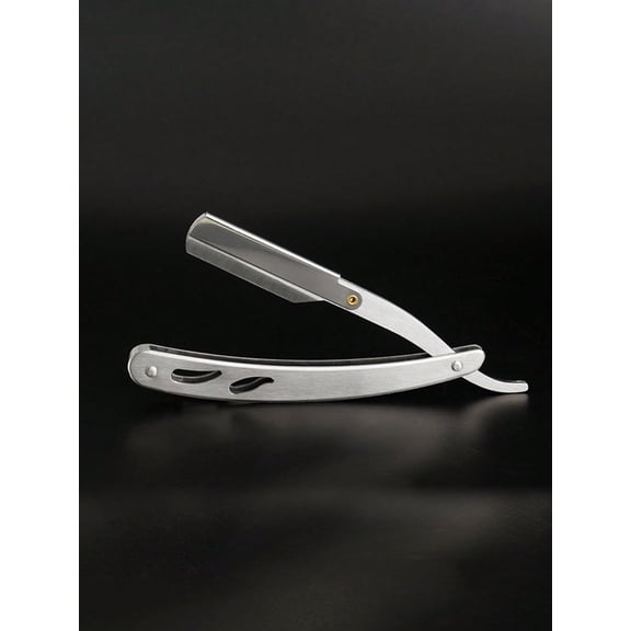 Silver1pc Vintage Stainless Steel Men's Shaving Razor, Multi-Function Hair Trimmer