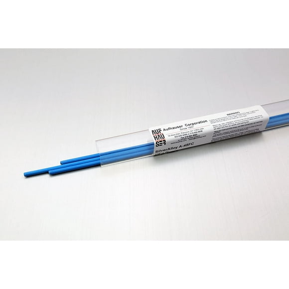 SilverAlloy 45% Ag BAg-5 18" Flux Coated Silver Solder Brazing Rods 3 Sticks