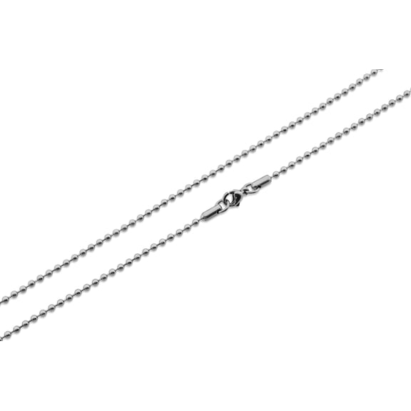 SilverCloseOut Stainless Steel Classic Unisex Dog Tag Bead Chain 2.5MM 20"