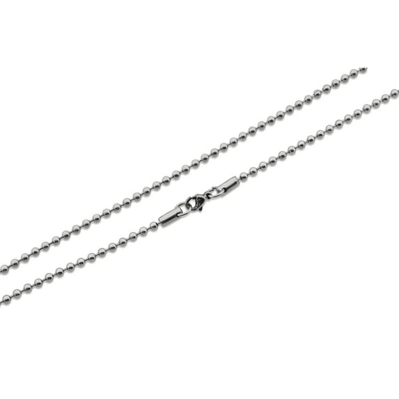 SilverCloseOut Stainless Steel Classic Unisex Dog Tag Bead Chain 3.0mm 18"