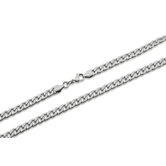 SilverCloseOut Stainless Steel Mens Cuban Link Curb Chain 6.5mm - 22in
