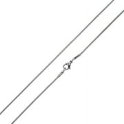 SilverCloseOut Stainless Steel Thin Unisex Box Chain Necklace 1.2MM 16"