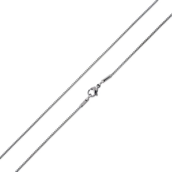 SilverCloseOut Stainless Steel Box Chain Necklace 1.2mm
