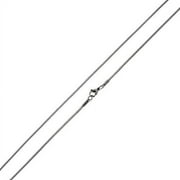 SilverCloseOut Stainless Steel Thin Unisex Box Chain Necklace 1.5MM - 16 inch