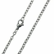 SilverCloseOut Stainless Steel Thin Unisex Cable Chain Necklace 3.1MM - 16 inch