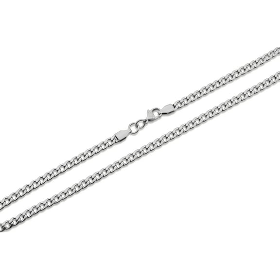 SilverCloseOut Stainless Steel Unisex Cuban Curb Chain Necklace 4.0MM ( 16 inch)