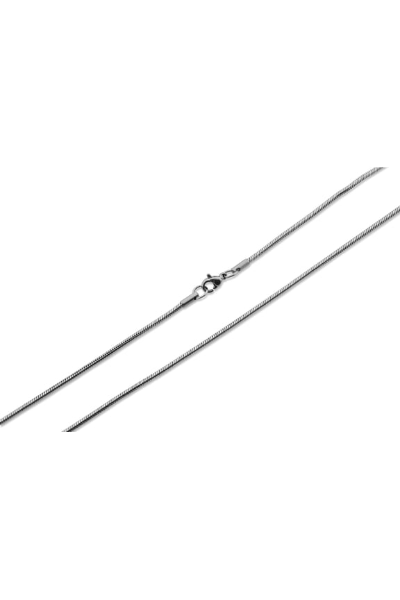 Stainless Steel Snake Chain Necklace, Unisex, 2.4mm, 16-36 in