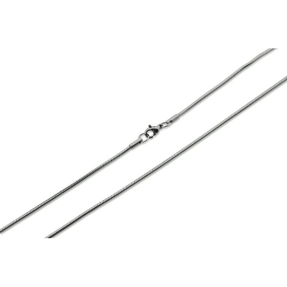SilverCloseOut Stainless Steel Unisex Snake Chain Necklace 2.4mm (16" - 36" Available)
