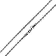SilverCloseOut Stainless Steel Rope Chain Necklace 4.0mm 16-30 in