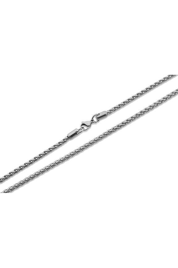 Stainless Steel Spiga Wheat Chain Necklace 4.0mm