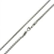 SilverCloseOut Stainless Steel Unisex Thick Spiga Wheat Chain Necklace - 4.0MM (16" - 36" Available)