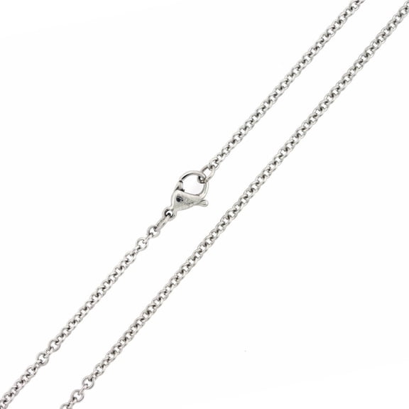 SilverCloseOut Stainless Steel Dainty Cable Chain Necklace 1.0mm