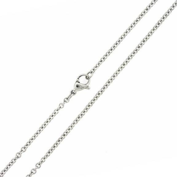SilverCloseOut Stainless Steel Womens Dainty 1.0MM Rolo Cable Chain - 18in