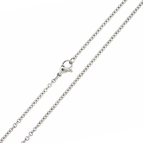 SilverCloseOut Stainless Steel Dainty Cable Chain Necklace 1.0mm