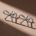 thumbnail image 1 of SilverCloseOut Sterling Silver Dainty Bow Stud Earrings for Women & Teens, Silver Stud Earring, Push-Back Closure, 1 of 7