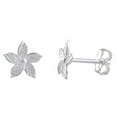 thumbnail image 1 of SilverCloseOut Sterling Silver Teens Hawaiian Plumeria Flower Stud Earrings, 1 of 9