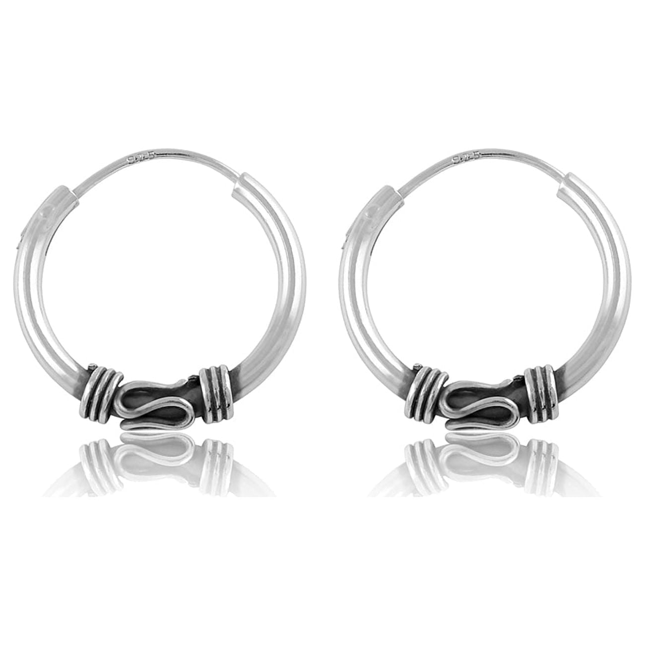 SilverCloseOut Sterling Silver Small Bali Hoop Earrings