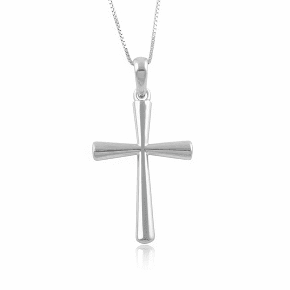 SilverCloseOut Large Sterling Silver Unisex Cross Necklace