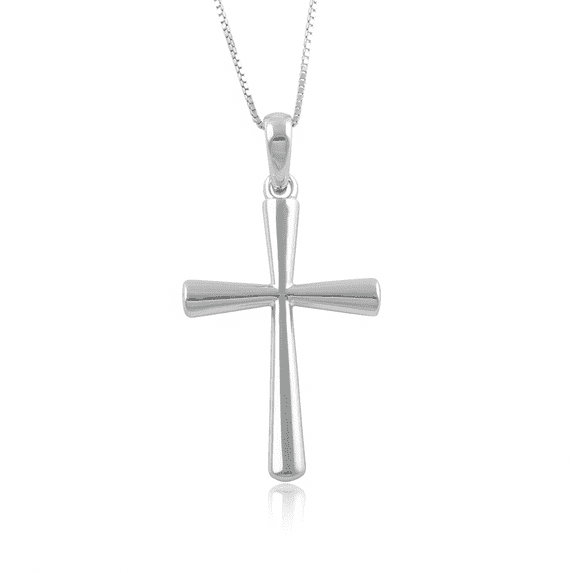 SilverCloseOut Large Sterling Silver Cross Necklace